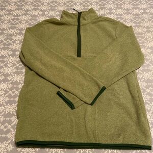 Goodfellow & Co Men's Green Long Sleeve Half Zip Mock Neck Fleece Sweatshirt S
